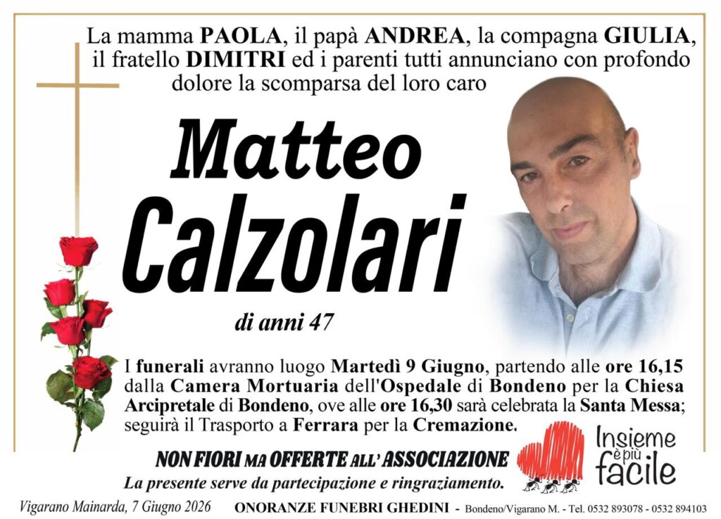 Matteo Cavallari Necrologio