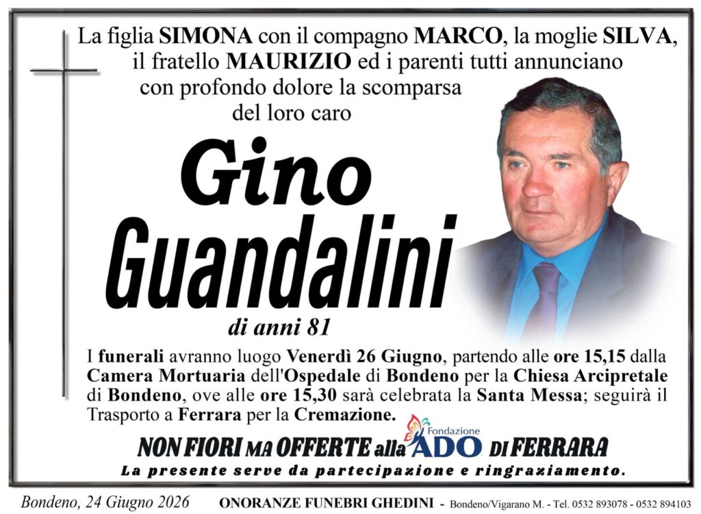 Gino Guandalini necrologio