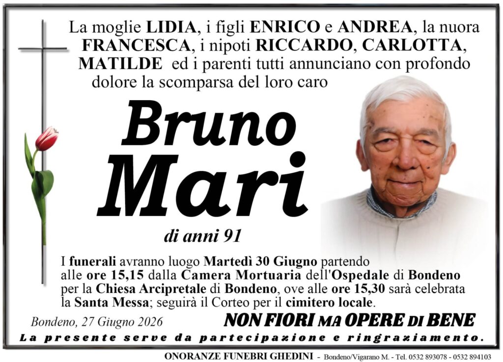 Bruno Mari Necrologio