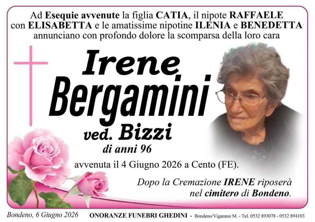 Irene Bergamini necrologio
